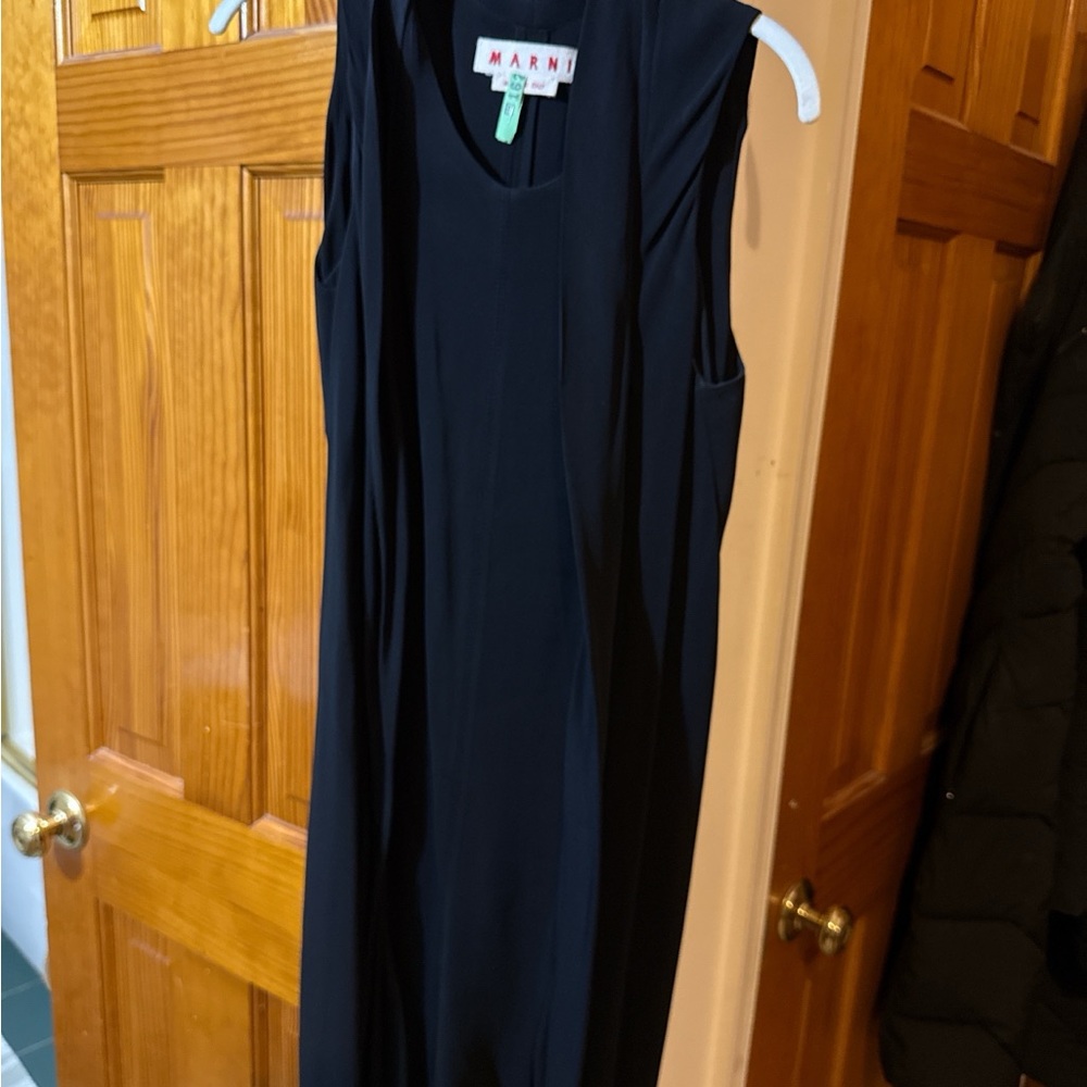 Marni Midnight Blue Sleeveless Midi Dress